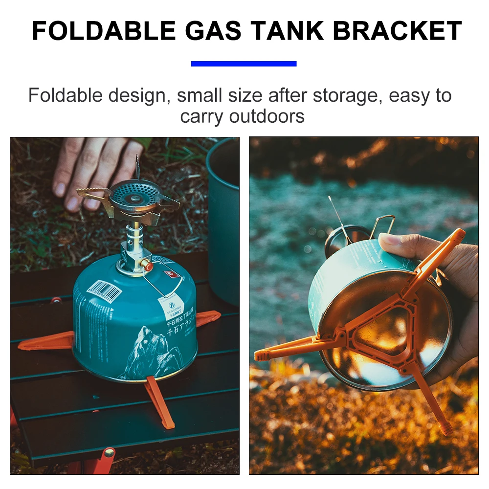 Widesea Foldable Gas Tank Bracket Outdoor Stove Accessories Base Camping Burner Flat Canister Tripods Holder Stable Tool Stand 1