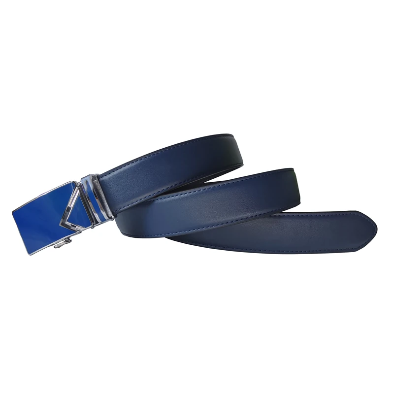 Men's Automatic Alloy Buckle Genuine Cowskin Leather Belt 130cm Plus Size leather belt mens belt toothless automatic buckle belt