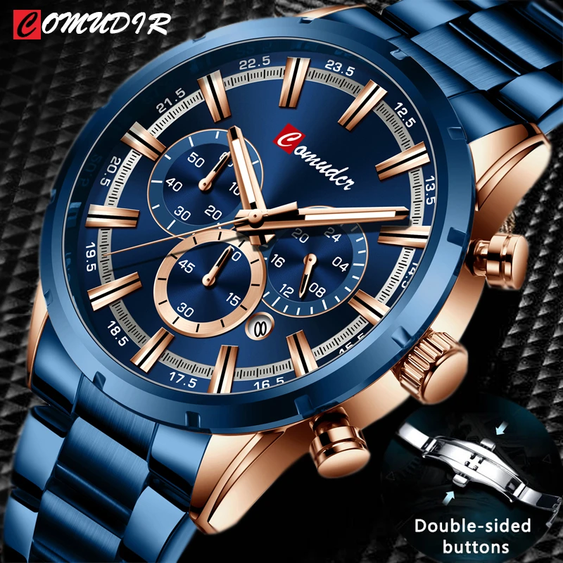 COMUDIR Men Watch Top Brand Luxury Sports Quartz Mens Watches Full