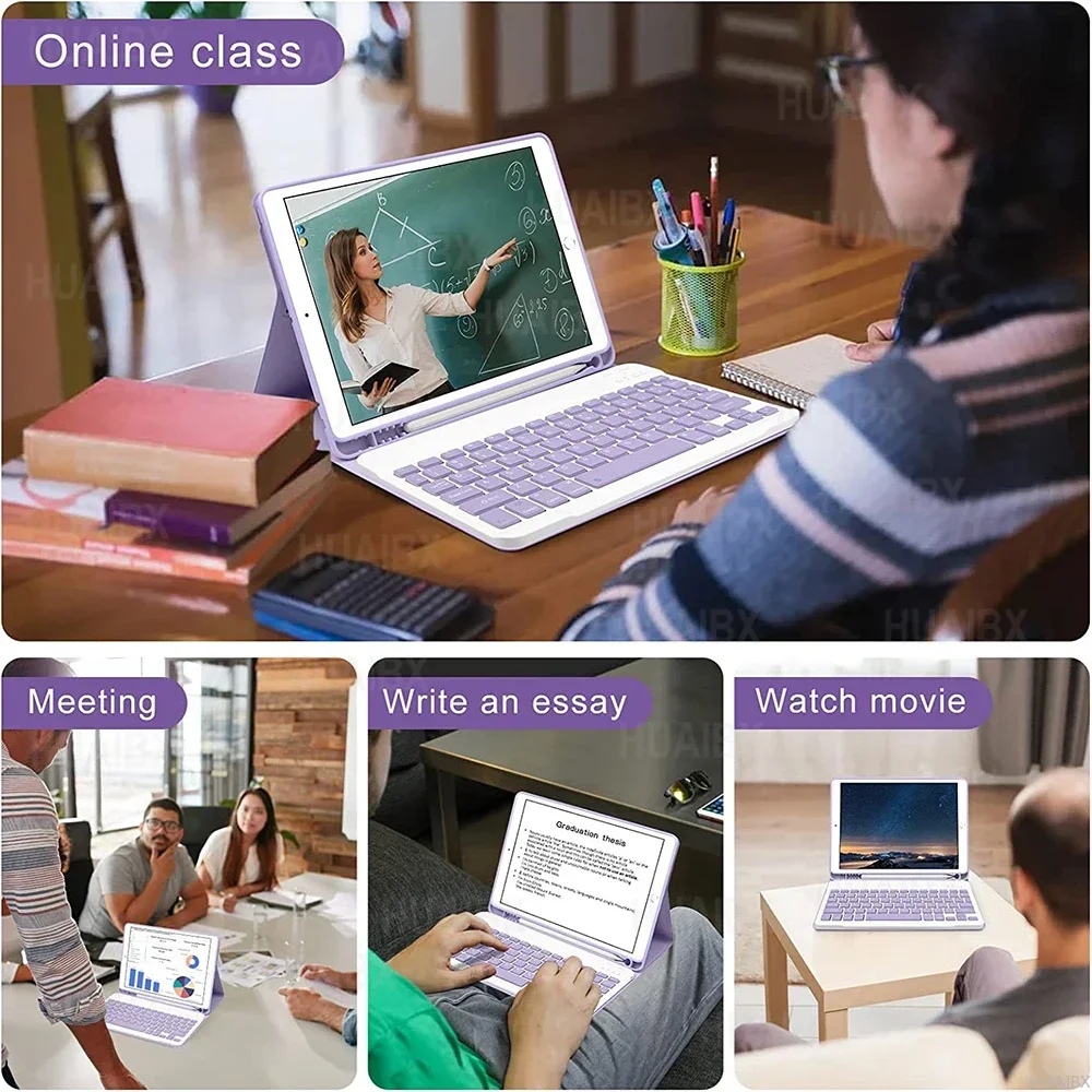 Versatile Shell for 8.7 Inch Tablet with Detachable Keyboard Cover