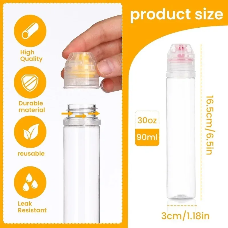 90ml Honey Salad Bottle Innovative Mini Storage Containers Condiment Dispenser Squeezing Spices Kitchen Storage Organization jam squeeze bottles,condiment bottles,storage containers