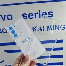 Ultra Thin Transparent TPU Soft Back Cover - Clear Case with Bumper for Realme P3 Lite (Clear)