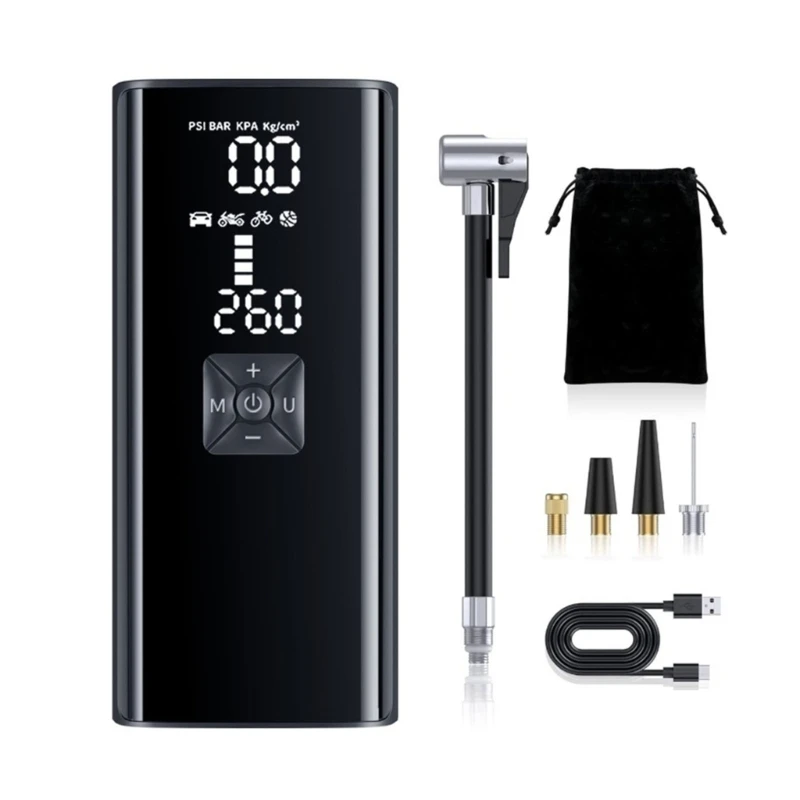 

Smart-Auto Stop Wireless Air Inflator Car Tire Compressor Electric Portable