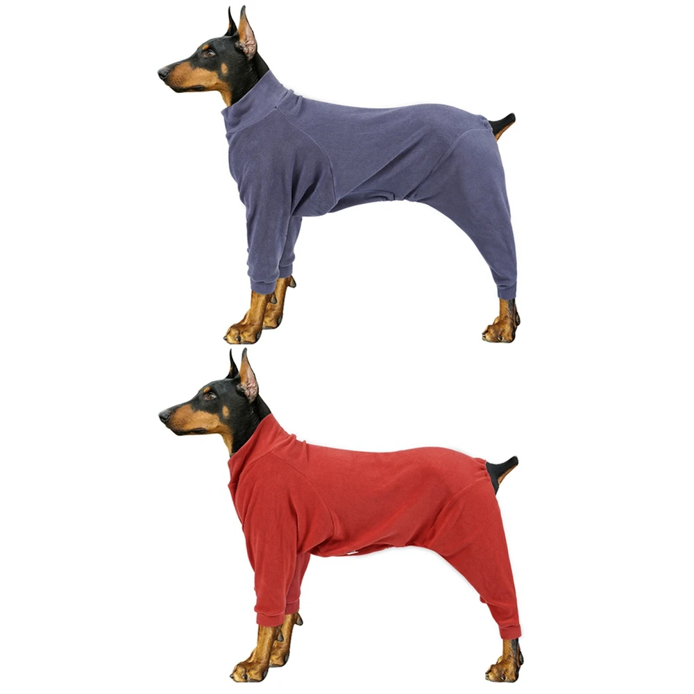 Winter Dog Pajamas for Medium & Large Dogs – Fleece Warm Sweater