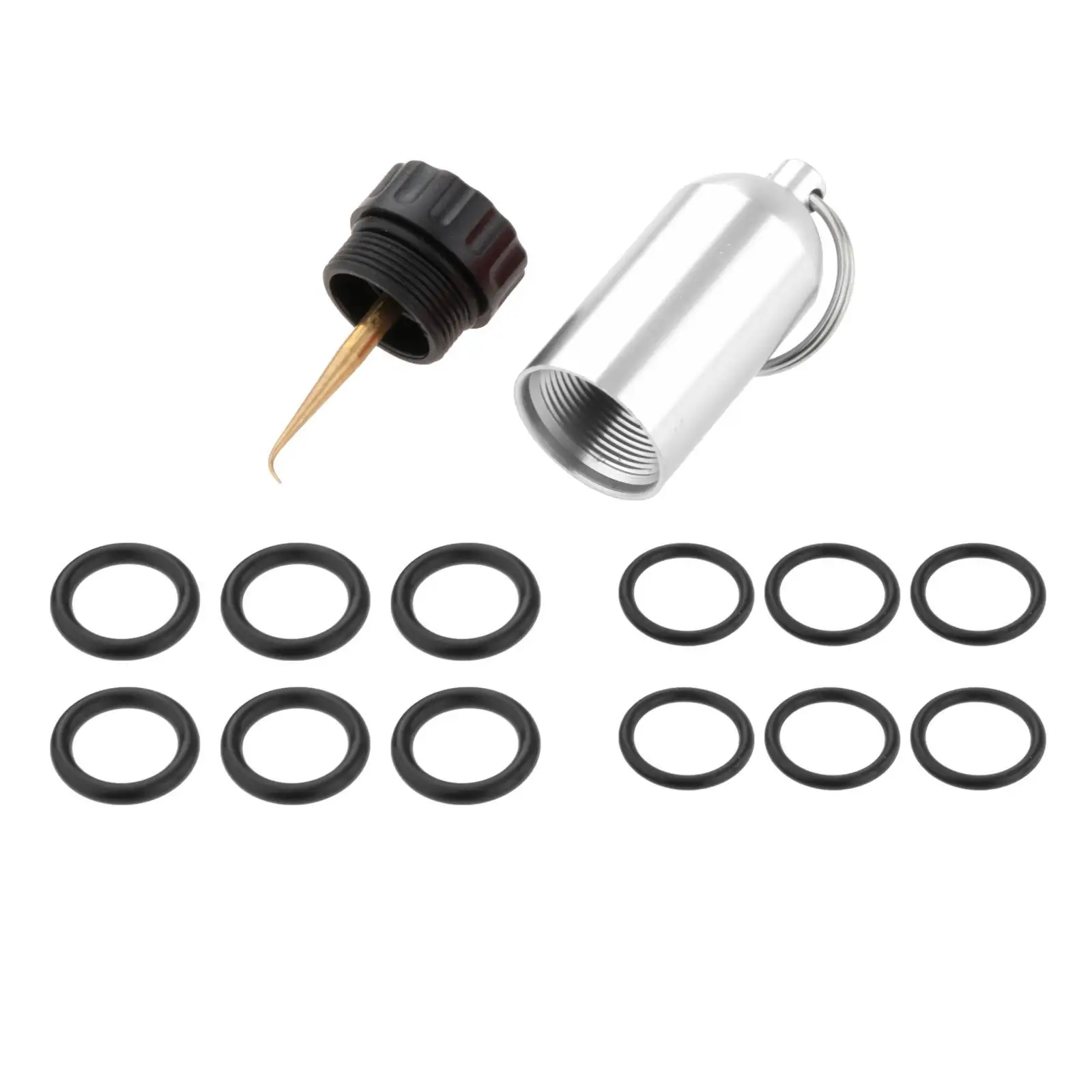 Scuba Diving Mini Tank Key Ring with O-Rings Diving Bottle Keychain Key Chain Repair Kit ylinder Valve Sealing Ring for Scuba