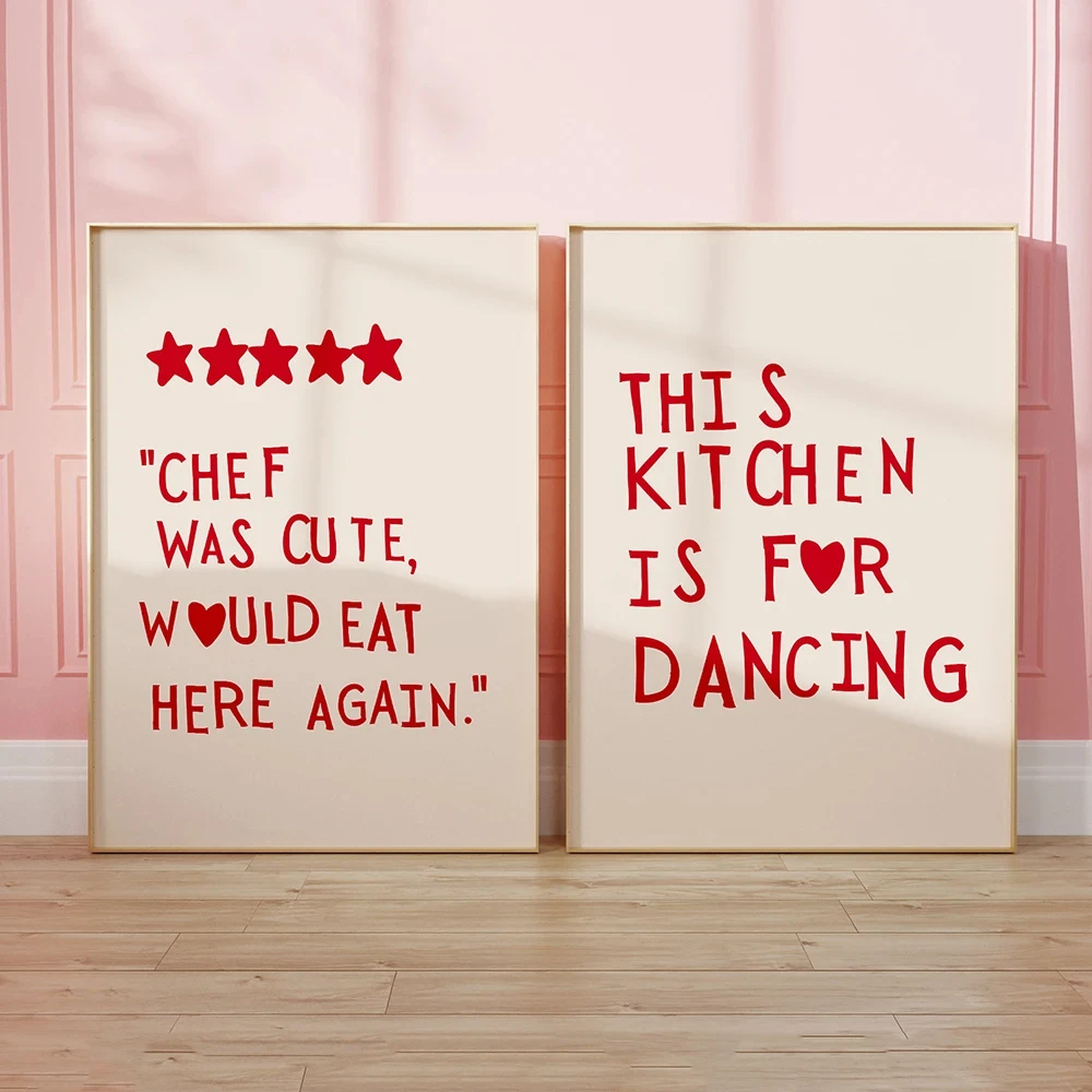 Cute Cooking Wall Art Canvas Painting Quotes 1