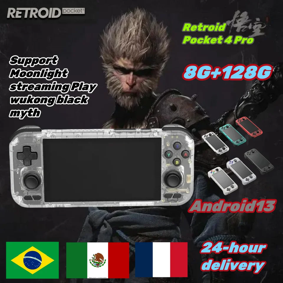 Retroid Pocket 4 Pro 4.7 Inch Video Game 8G+128GB RP4 Handhelds