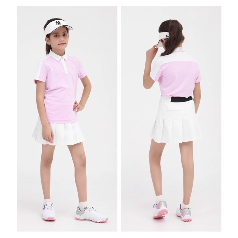 PGM Children's Golf Skirts Sports Clothing Girls Tennis Skirt Autumn Youth A-line Pleated Skort