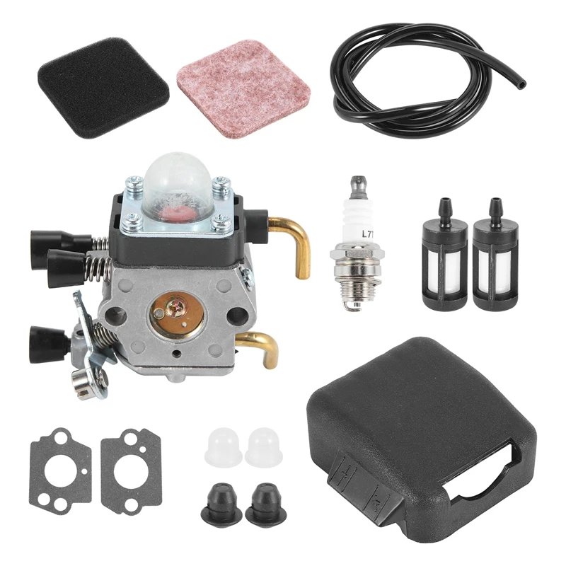 Fs85 Carburatore + Coperchio Filtro Aria Per Stihl Fs75 Fs80 Fs 85 Km80 Km85 Fc75 Decespugliatore Decespugliatore Tune Up Kit