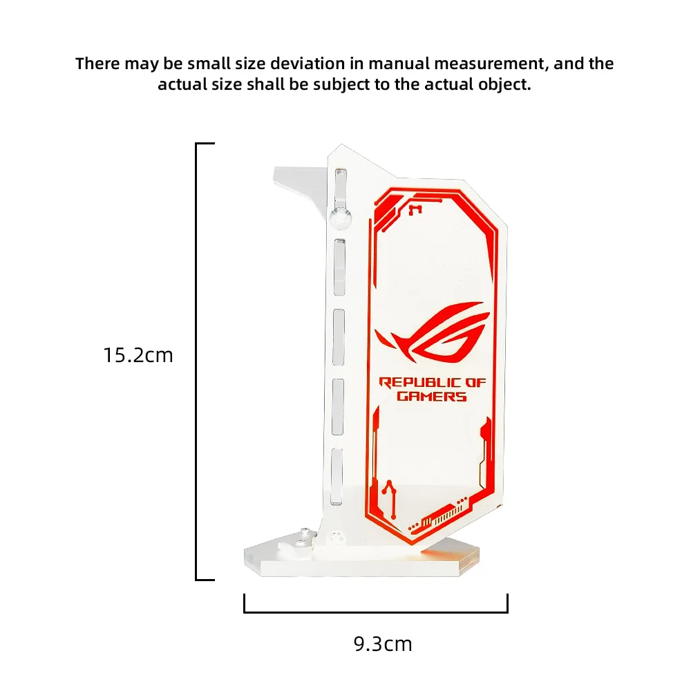 White GPU Bracket RGB VGA Stand Video Card Support ASUS ROG Vertical 12V/5V Gamers MOD PC RTX4090 Blanc Holder DIY