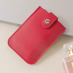 Elegant Leather Card Sleeve with Pull - Out Design - Large Capacity Holder (Red 1pc)