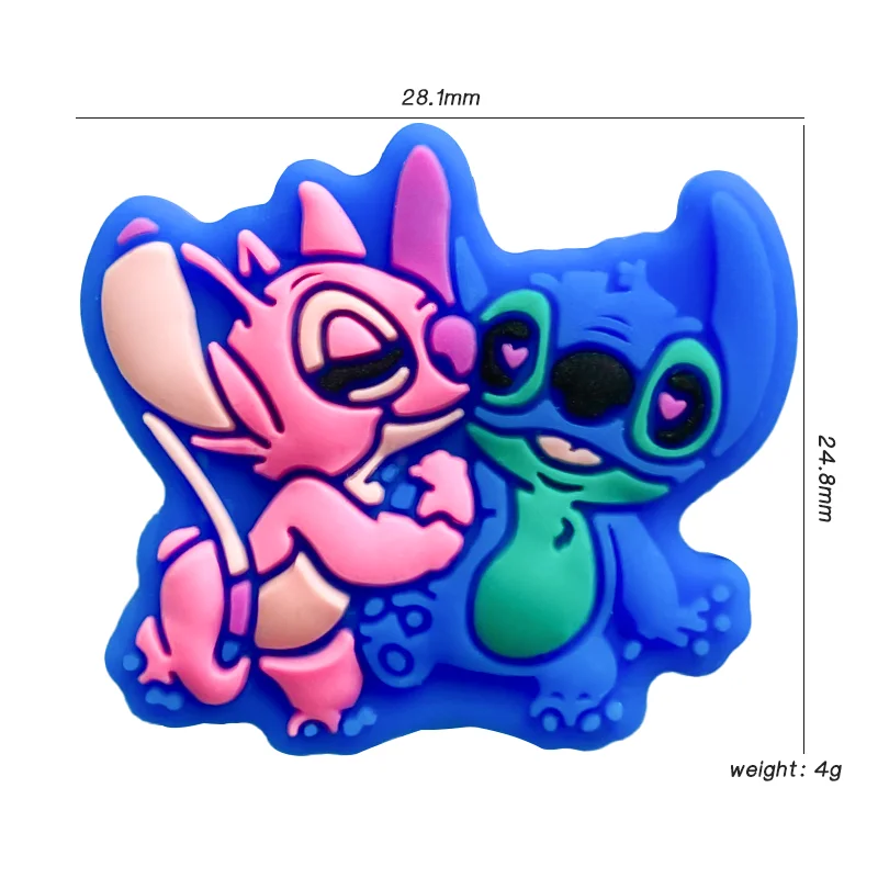 10pcs Mini Silicone Stitch Beads Cartoon Teether DIY Baby Pacifier Teething Making Necklace Sensory Toy Food Grade Beads