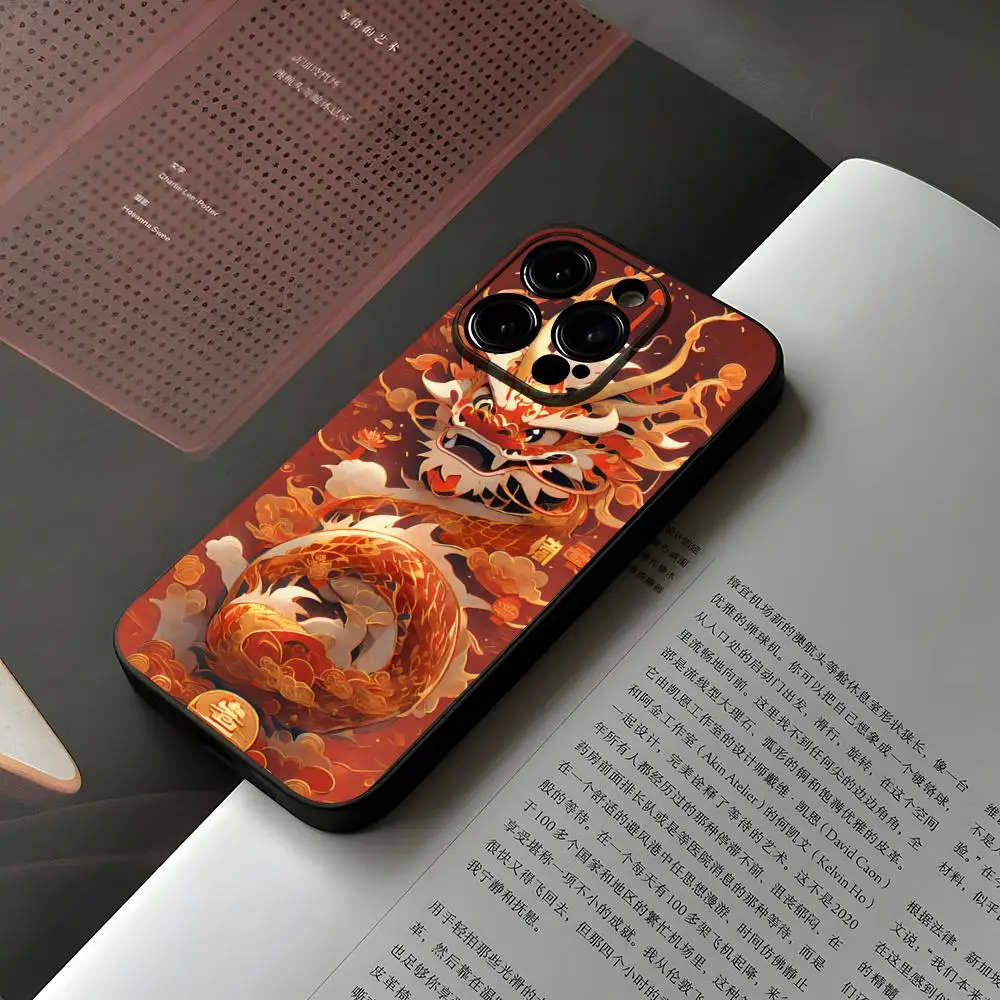 New Year 2024 Dragon Phone Case For Iphone 15 12 14 Se 2022 Pro Max 11 13 Xr X Xs Mini Plus Funda Shell Cover