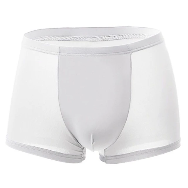 Good Healthy Men Ice Silks Breathable Underwear Seamless Quick Dry Briefs Shorts Trunks Underpants white
