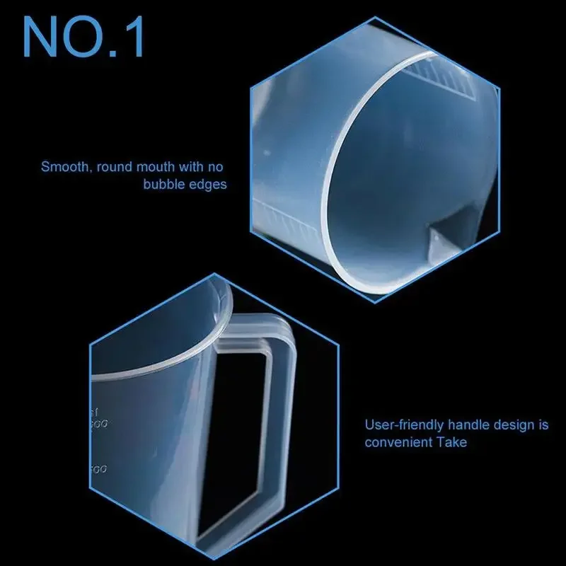 250/500/1000/2000 Ml Spout Kitchen Lab with Handle Measuring Cup Cooking Liquid Pitcher Jug Pour Durable Sale Spout Kitchen Tool