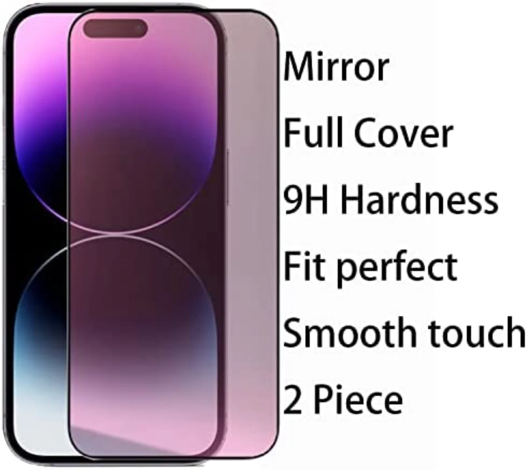 Anti-Blue Tempered Glass Mirror Screen Protector Film Compatible with iPhone 14 Pro Max, 6.7 inch 9H Hardness Anti-scratch