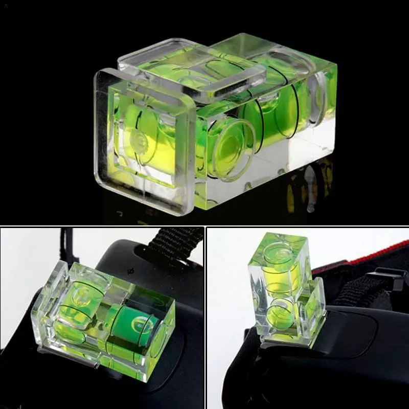 Universal 3-Axis Hot Shoe Fixed Bubble Spirit Level 3D Spirit Level Per Canon/Nikon/Pentax Dslr Camera Photography Accessor W9B7