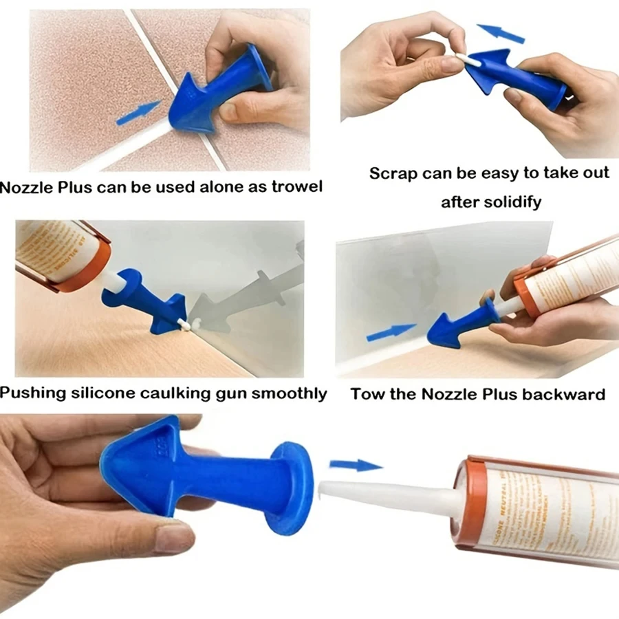 3PCS Silicone Sealant Nozzle Applicators Plastic Caulk Finishing Tools For Kitchen Bathroom Window caulking nozzle applicator caulking gun applicator