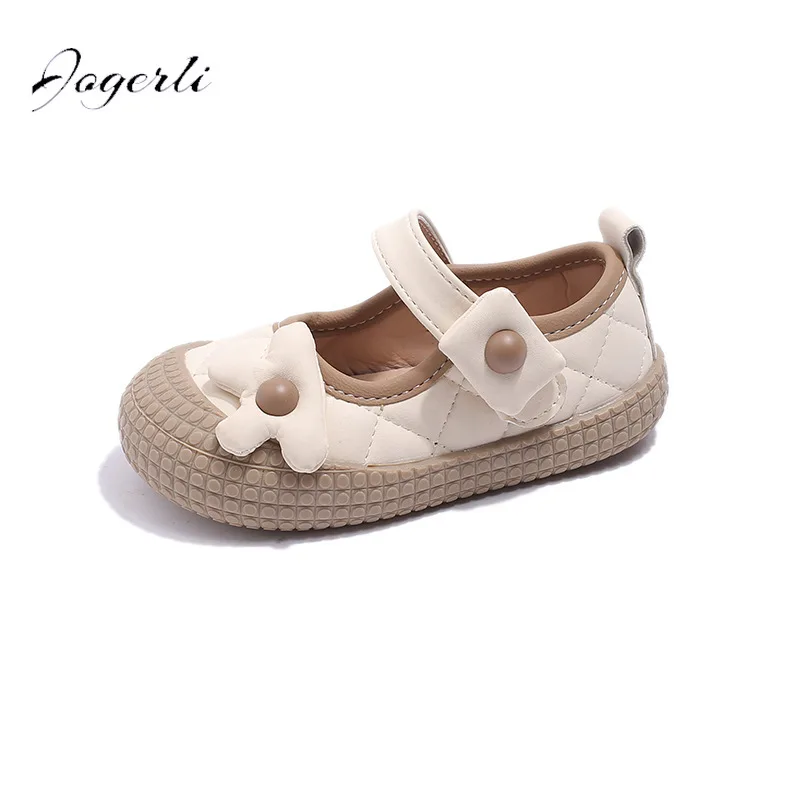 Girls' Canvas Shoes Spring Autumn Beanie Loafer Cute Little Children Kids Soft Sole Size 21-30 kids shoes