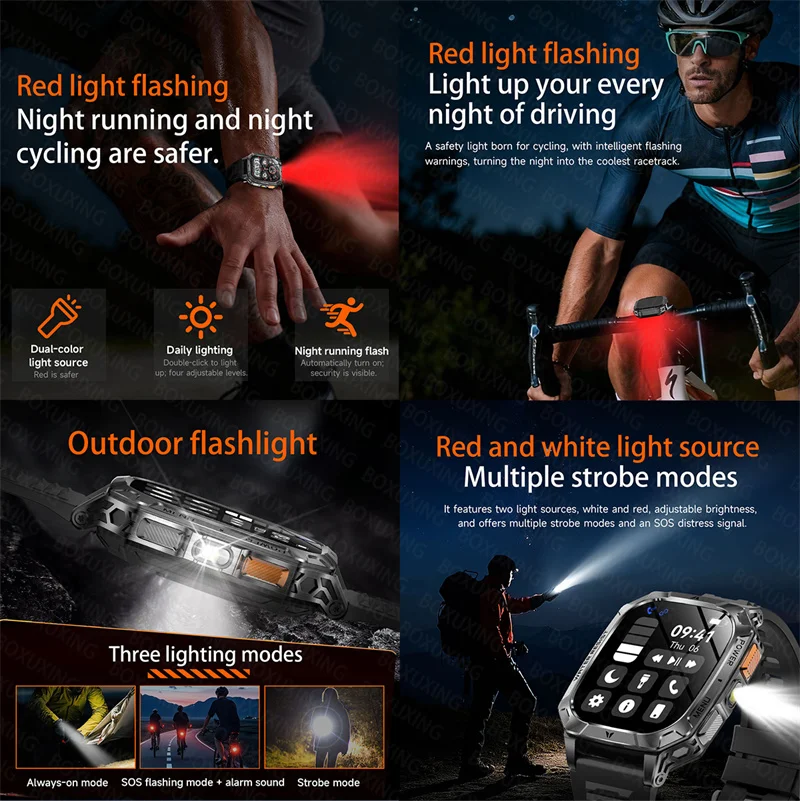 2026 New Built-in 1400mAh Super Large Battery Men Outdoor GPS Smart Watch 2.01"AMOLED Screen 3ATM Waterproof HD Call Smartwatch 6