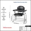 Blood Drawing Phlebotomy Chair, Comfortable Padded Lab Draw Chair with Adjustable Armrest (Black) 6
