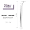 Wholesale 45 Degree Individual Non-magnetic Curved Head Lashes Tweezers Superhard Anti-static Lash Makeup Tools Easy to Operate 3