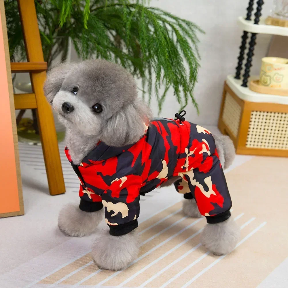 Winter Warm Pet Dog Clothes Waterproof Thick Puppy Jacket Windproof Small Dog Clothing French Bulldog Cotton Coat for Chihuahua Pet Costumes Dog Jacket