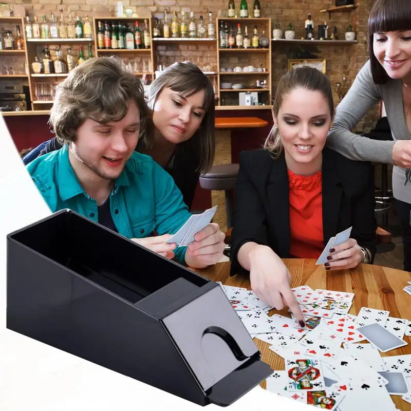 Blackjack Shoe Blackjacks Dealing Shoe 4/6-Deck Reusable Card Distributor For Playing Cards Board Game Entertainment Props 4