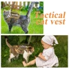 Tactical Cat Harness Leash with 2 Patches Set Puppy Vest For Military Small Dogs Pet Harnesses Working Training Cats Accessories 3