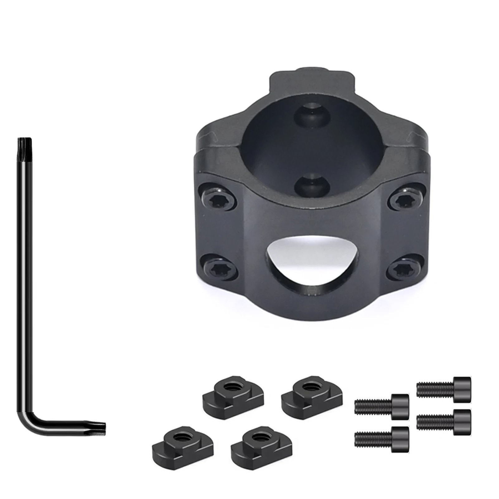 Scope Optics Flashlight Laser Mount 25.4mm 1 inch Clamping Holder For Hunting Mlok Rail Systems scope mount