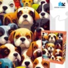 Jigsaw Puzzles for Adults/Kids 300 Pieces Group Cute Dogs Jigsaw Puzzles Families Games Toy for Home Art Decor Puzzles 15" x 10" 1