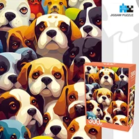 Jigsaw Puzzles for Adults/Kids 300 Pieces Group Cute Dogs Jigsaw Puzzles Families Games Toy for Home Art Decor Puzzles 15" x 10" 1
