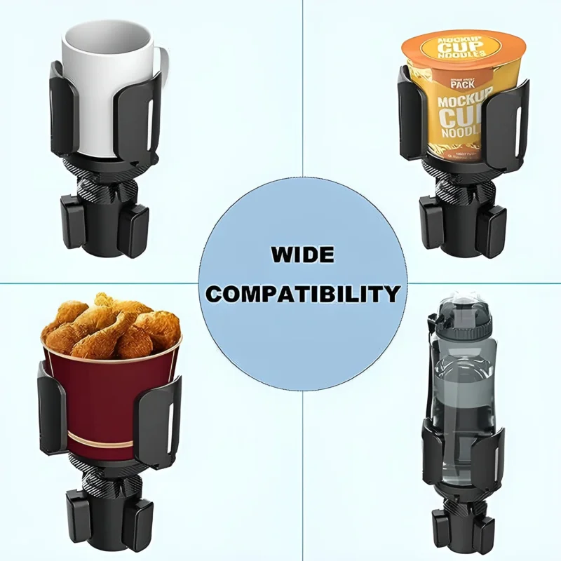 حامل أكواب سيارة كبير قابل للتوسيع سعة 64 أونصة، م...