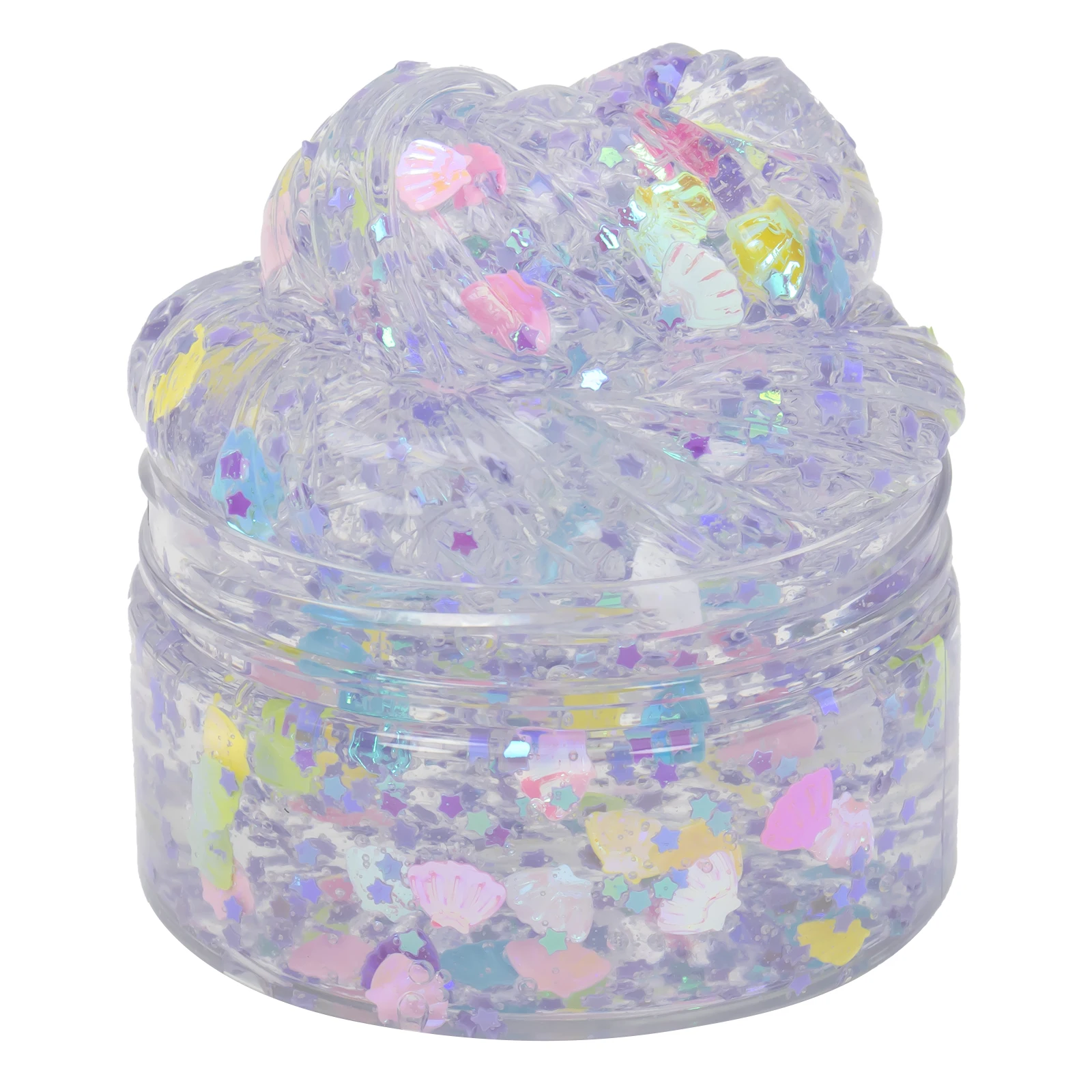 120ml Clear Flash Shell Crunchy Crystal Slime Kit DIY Scented Soft Non-Stick Putty toy for Kids Christmas Gift Party Favor