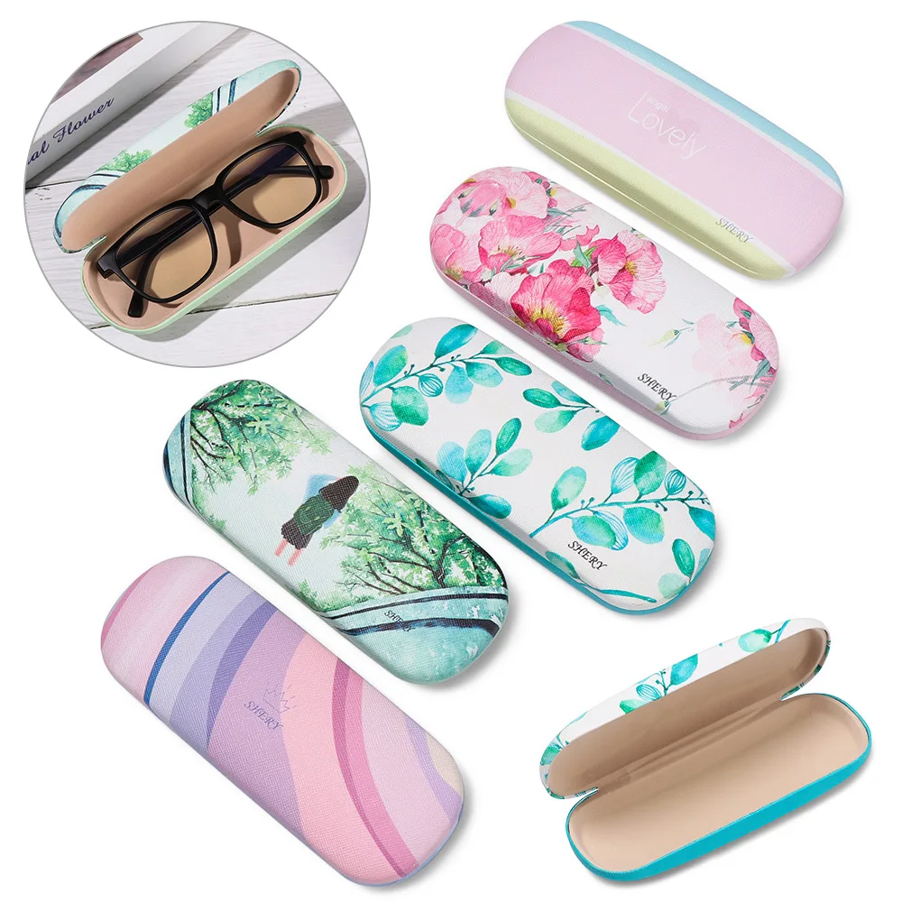 

Eyeglasses Case Spectacle Holder Eyewear Protector Travel Accessories New Fashion Unisex Cute Pattern Glasses Box Portable Hard