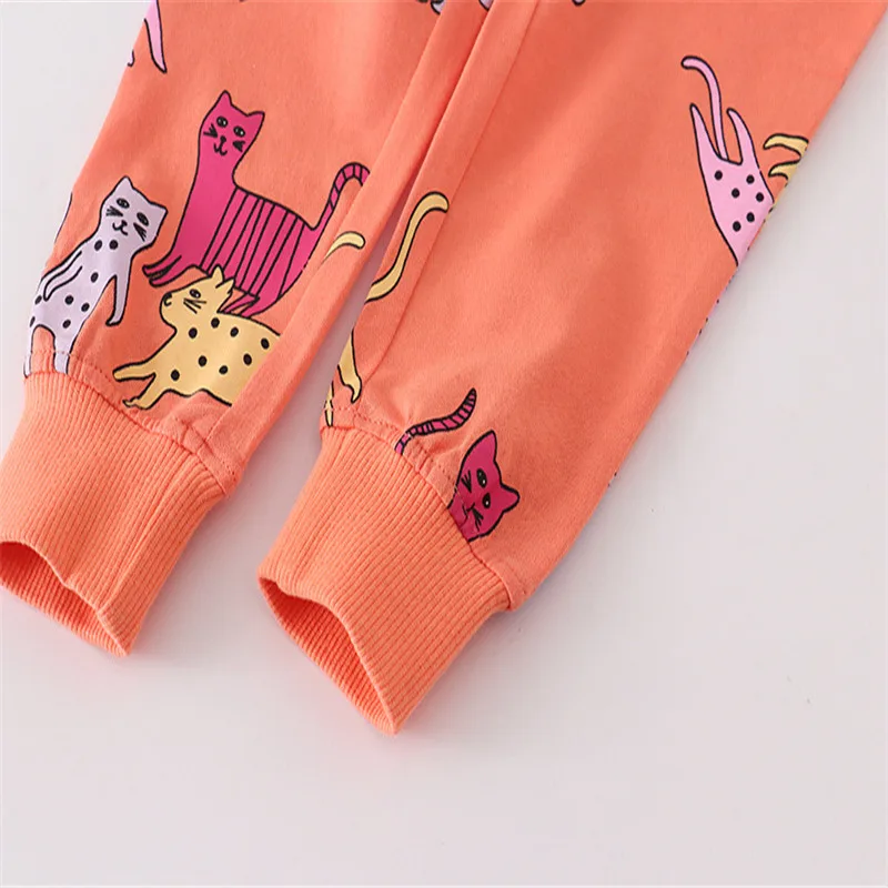 Jumping Meters Neu eingetroffen: Jogginghose mit Blumenmuster und Kordelzug für Jungen und Mädchen, lange Kinderhose mit Tiermotiven – Detail 10