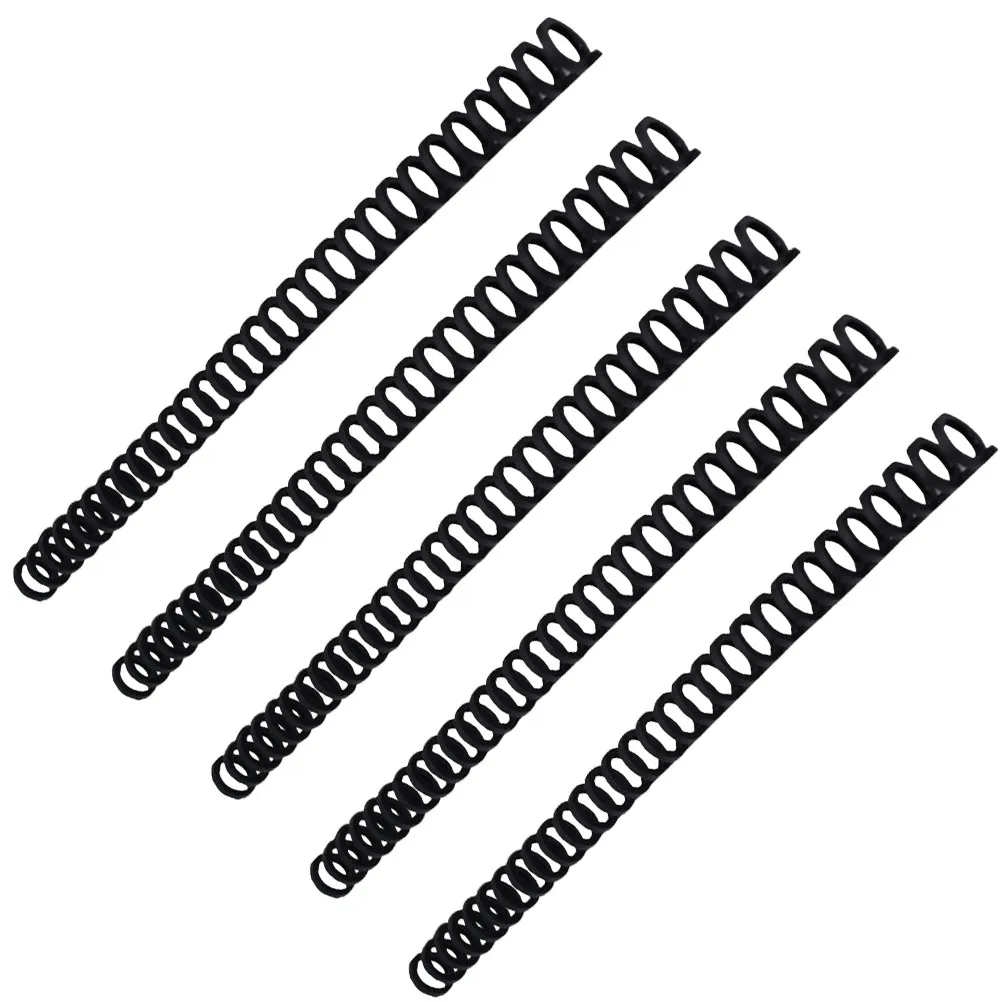 5Pcs 12Mm 블랙 30홀 북 바인딩 힌지 스트립 헤비 듀티 루스 리프 노트북 DIY 오거나이저 수리 키트 바인더용