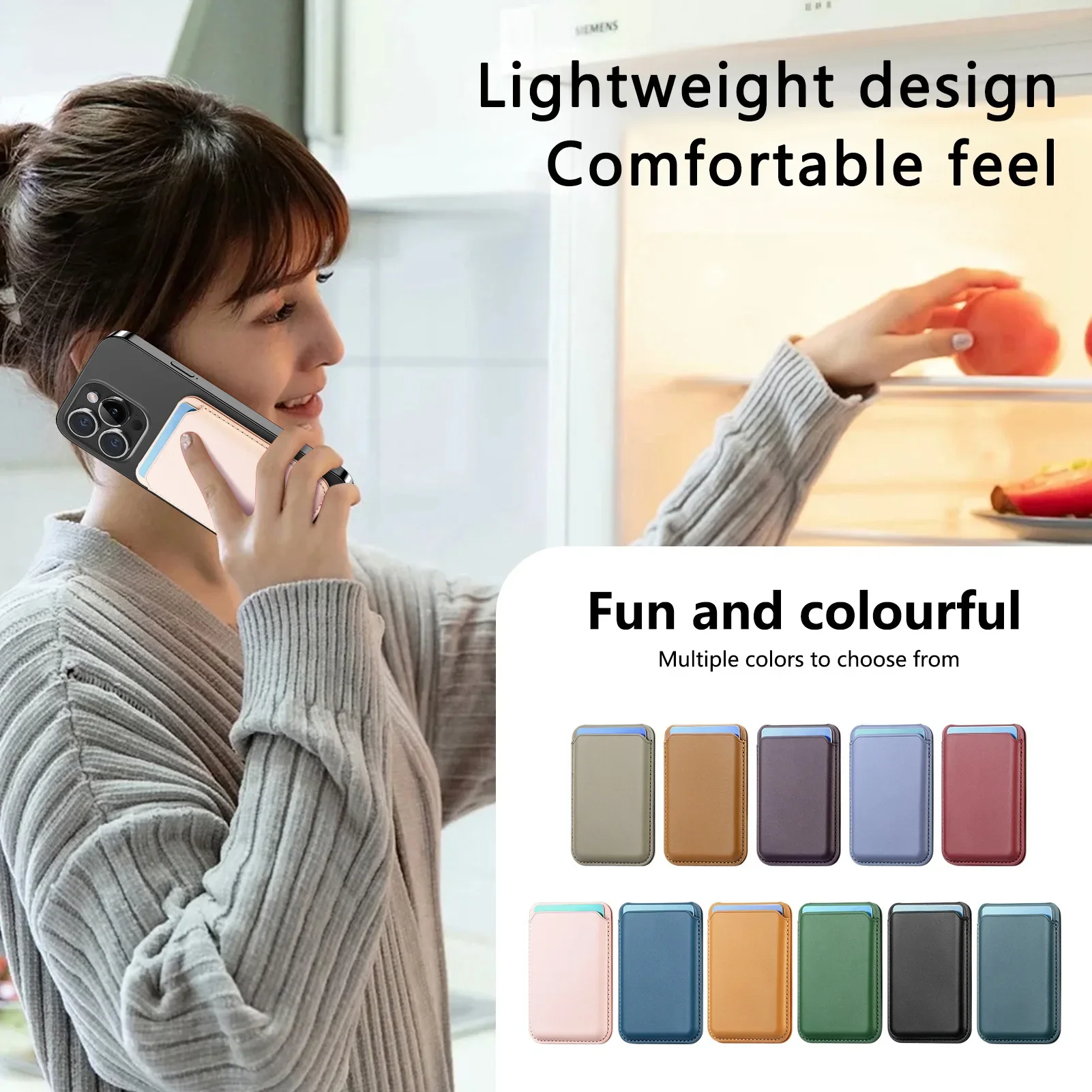 Magnetic Pu Leather Wallet Stand Credit Card Holder For Magsafe Card Holders Phone Bag Cover for Iphone 16 15 14 13 12 Pro Max