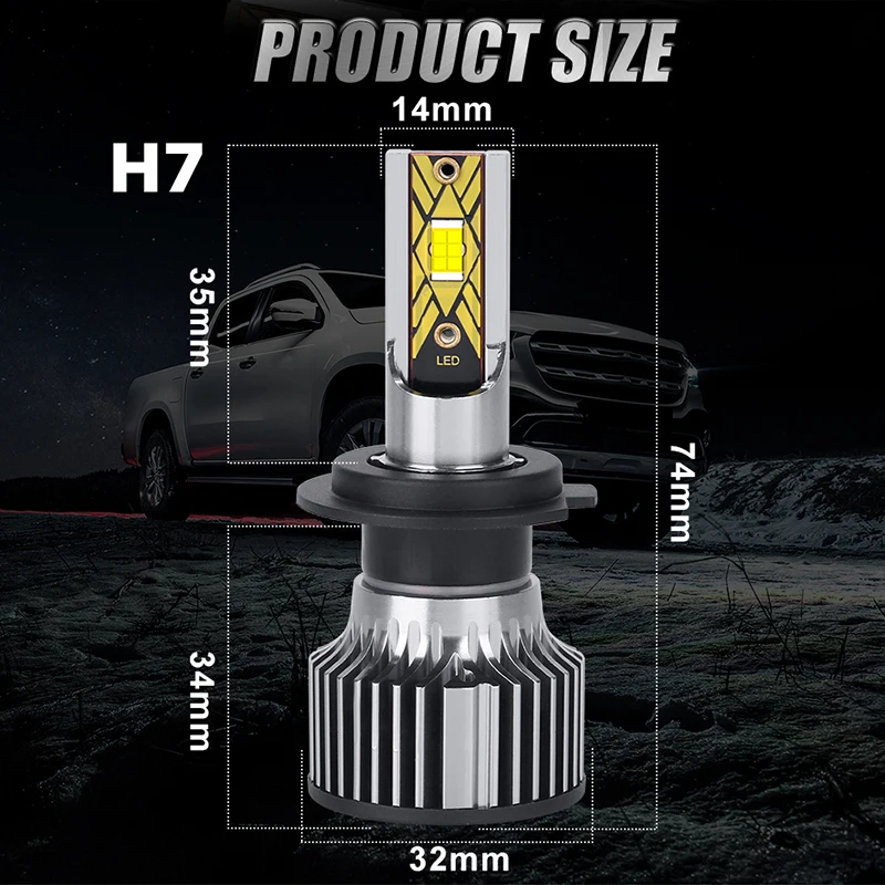 1900W H7 LED Car Headlight H4 H11 Bulb 9012 H3 H8 H9 9005 9006 880 H27 LED Auto Lamp 6K 12V 7035 CSP CHIPS Canbus Drivereyes 2X led car lights led lights led bulbs led headlights led car headlights car headlamps