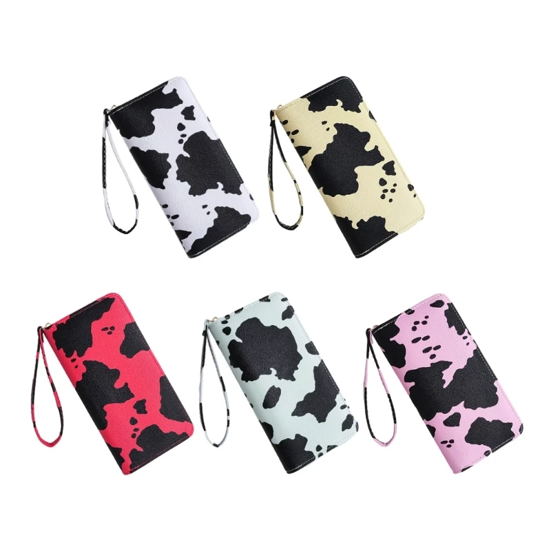 

Cow Print PU Leather Purse Card Holder Wallet Case for Fashionable Ladies
