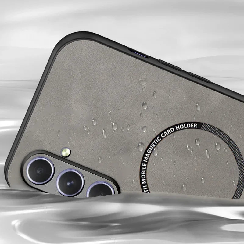 Luxurious Sheepskin Magnetic Leather Phone Case