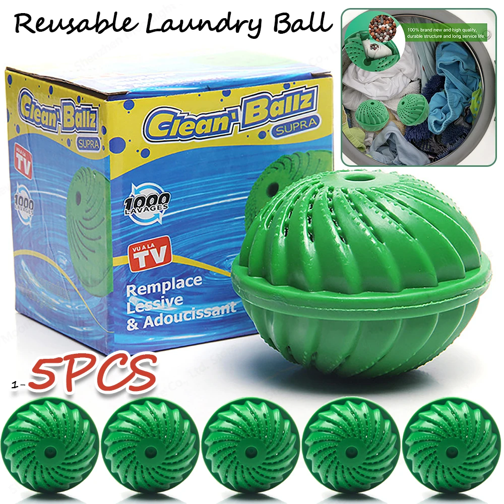 1-5PCS Eco-Friendly Wash Ball Reusable Washing Machine Non-Chemical Detergent Laundry Ball Household for Washing Machine laundry ball