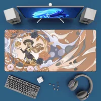Genshin Impact Chiori Navia Caspar Mousepad Office Large Mouse Mat Keyboard Mats Rubber PC Computer Game Big Anti-slip Mice Mat 1