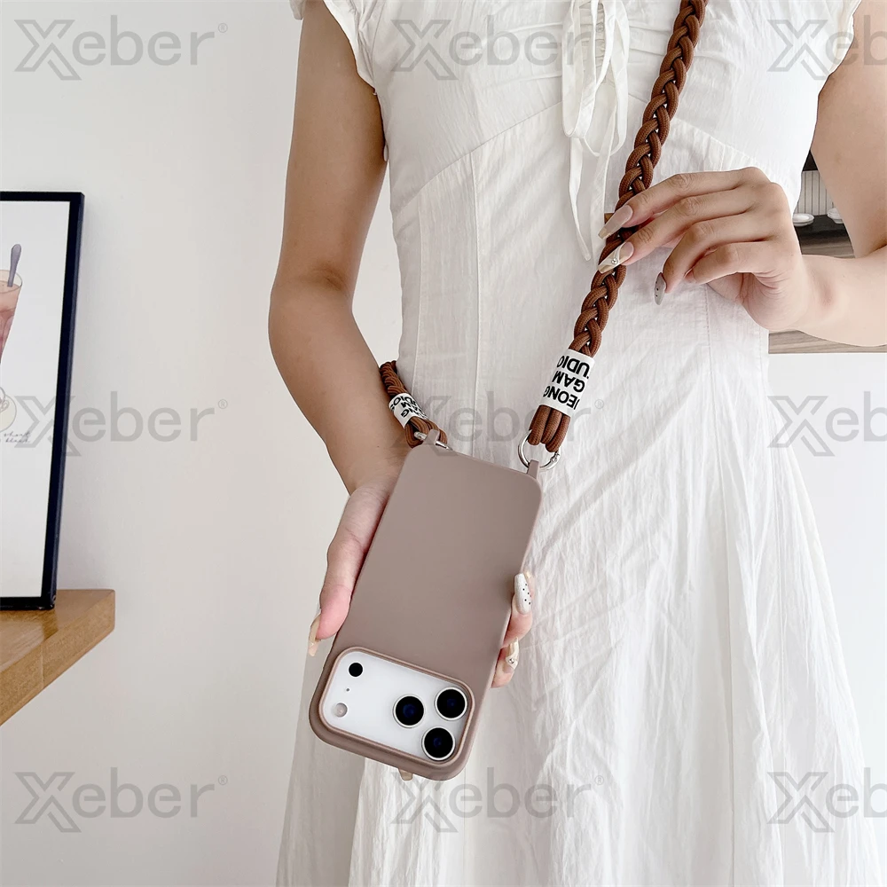 Candy Color Handmade Crossbody Phone Case with Adjustable Strap