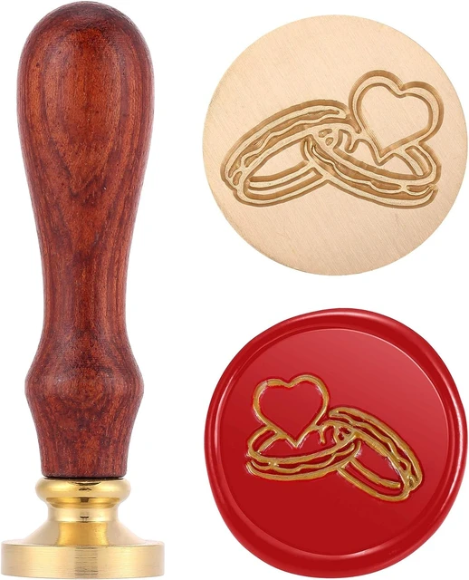 Heart Wax Seal Stamp, Brass Head（0.98inch） with Wooden Handle, Decoration  for Wedding Party Invitations Cards or Gift Wrapping - AliExpress