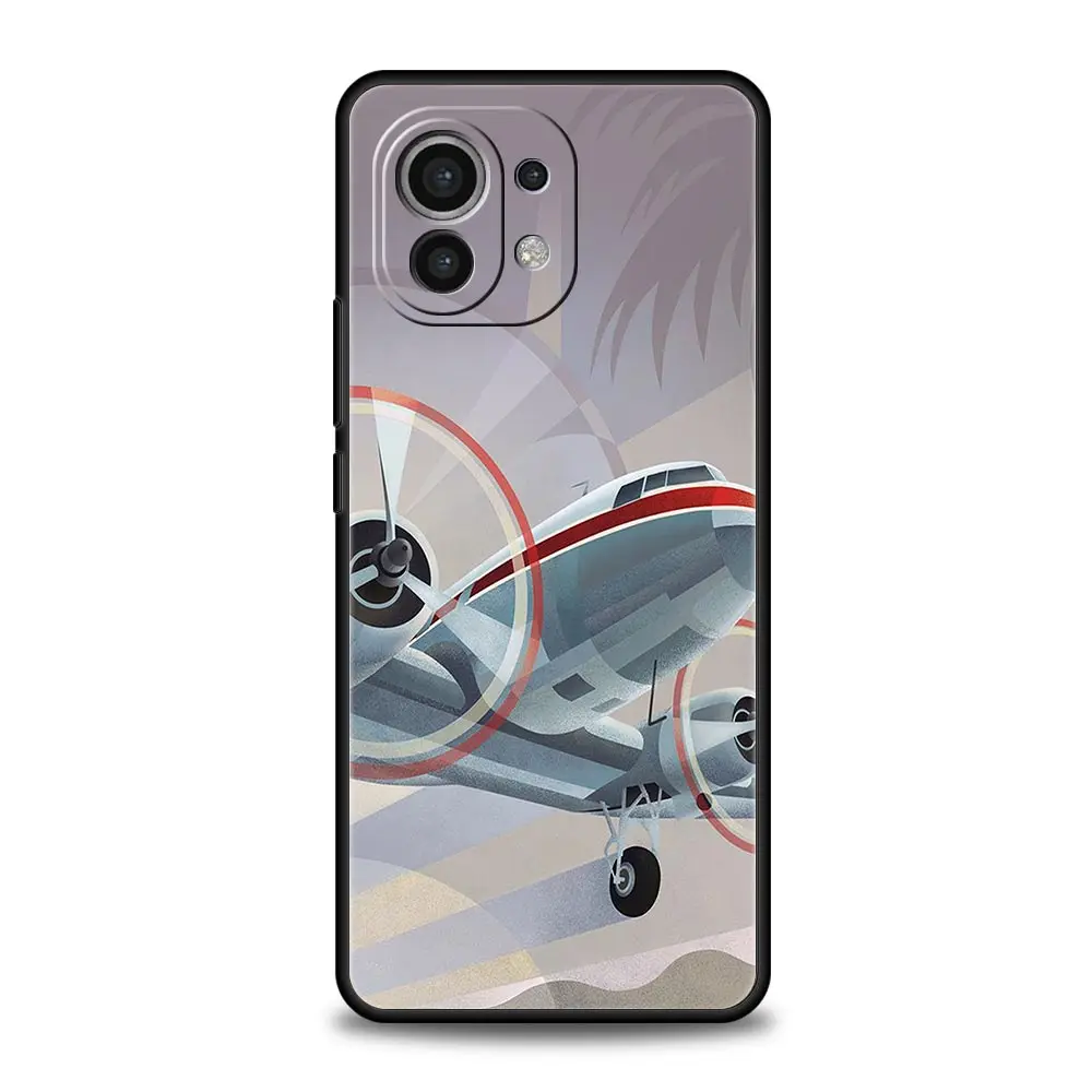 Airplane World Map Travel Protective Case