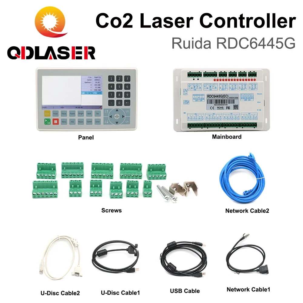 QDLASER Ruida RDC6445 RDC6445G/S Controller for Co2 Laser Engraving Cutting Machine Upgrade RDC6442 RDC6442G Controller Cricut