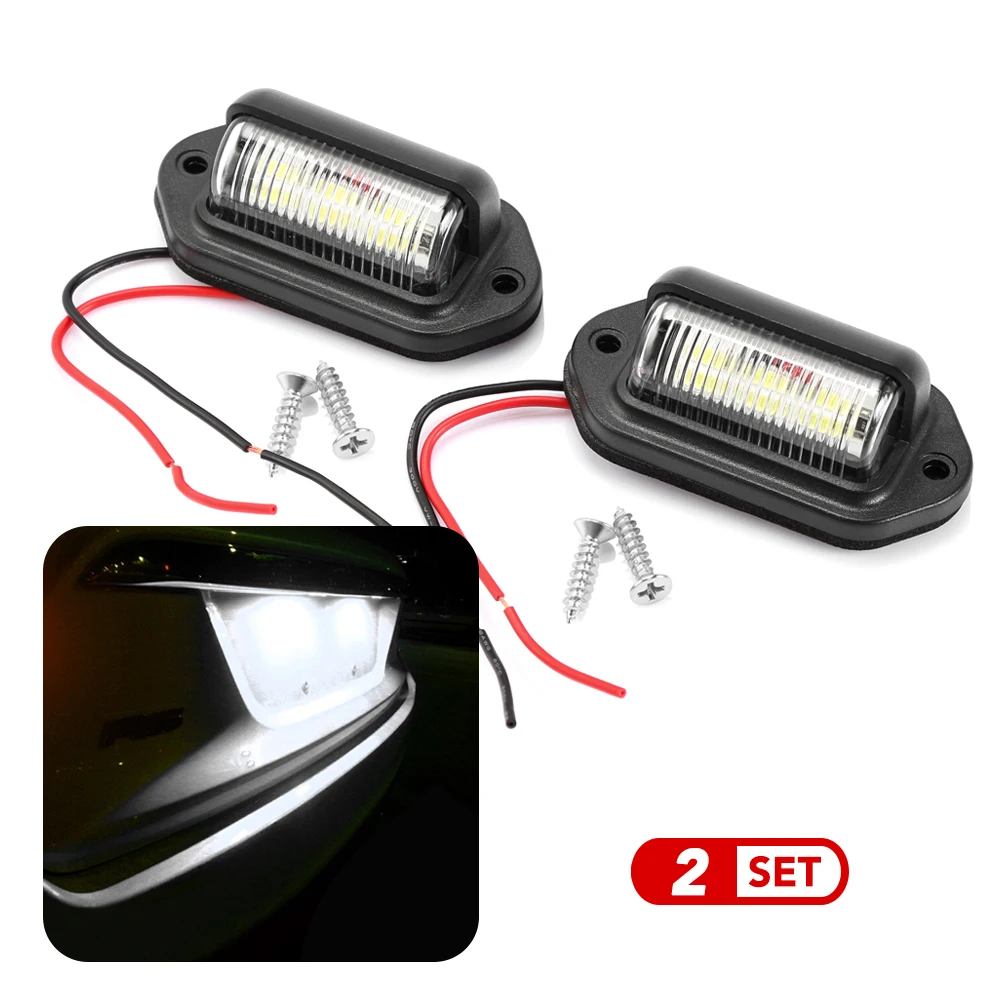 12V 6 LED Car License Number Plate Light for Mitsubishi Outlander