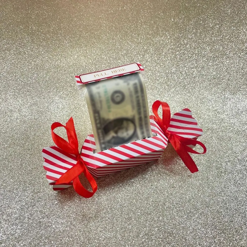 Money Pull Out Box Christmas Money Holder Pull Pouch Cash Boxes Merry Christmas Box Unique Case For Holiday