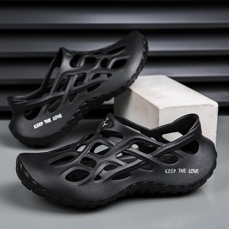 Fashion Outdoor Men's Sandals Breathable Non-slip Male Beach Shoes Summer EVA Man Slippers Comfortable Lightweight Soft Garden